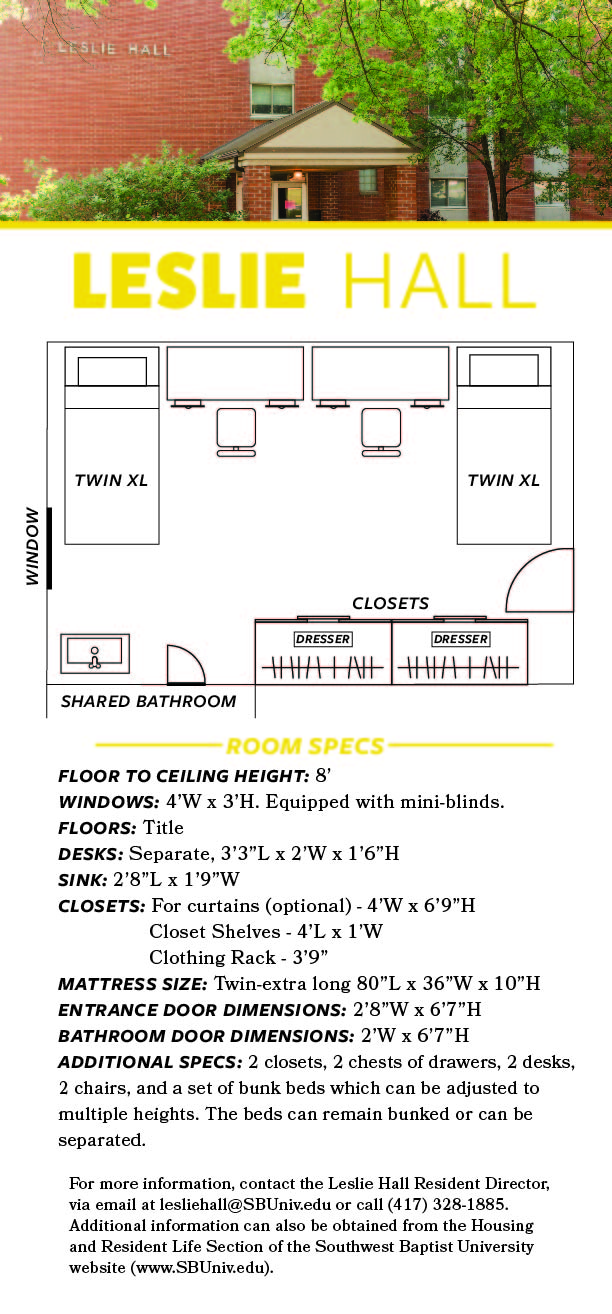 leslie hall dorm floor plan