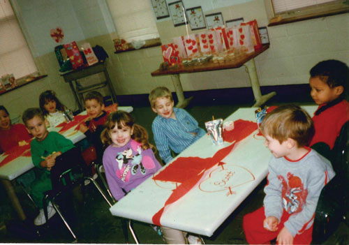 Daycare students celebrate Valentine's Day