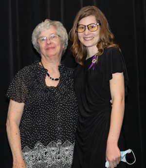 Amelia Masters with her grandmother