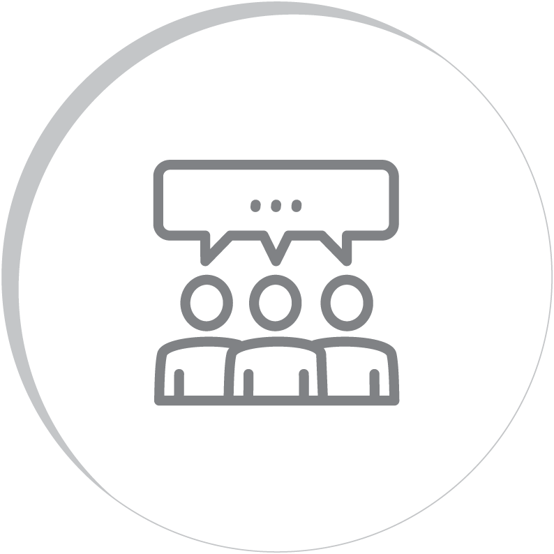 icon of three people talking