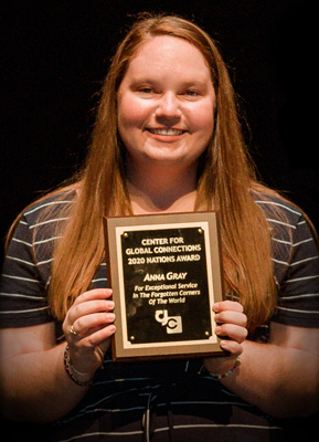 Anna Gray, alumnus Nations Award recipient