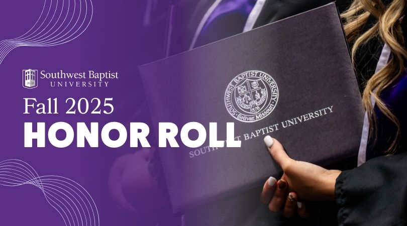 Fall 2025 Honor Roll List Graphic with image of SBU graduate diploma