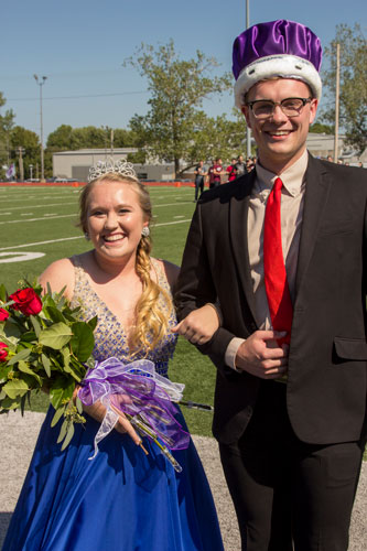 Hannah King (left) and Caleb Rutledge were named SBU Homecoming Queen and King for 2018.