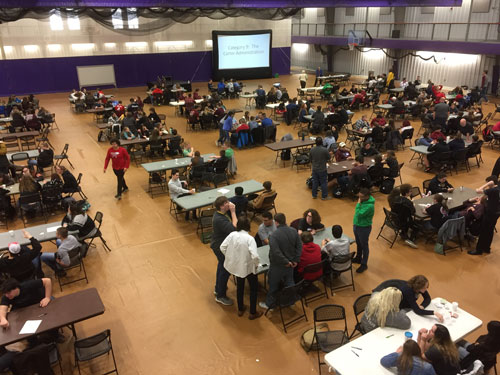 Students participate in the SBU History Bowl.