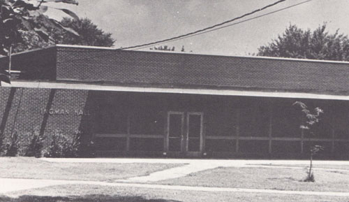 old black and white photo from yearbook of Ingman Hall