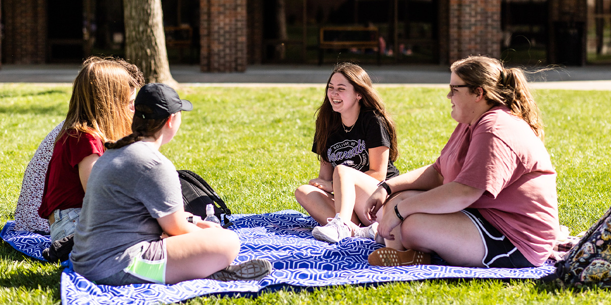 students enjoying activities on campus