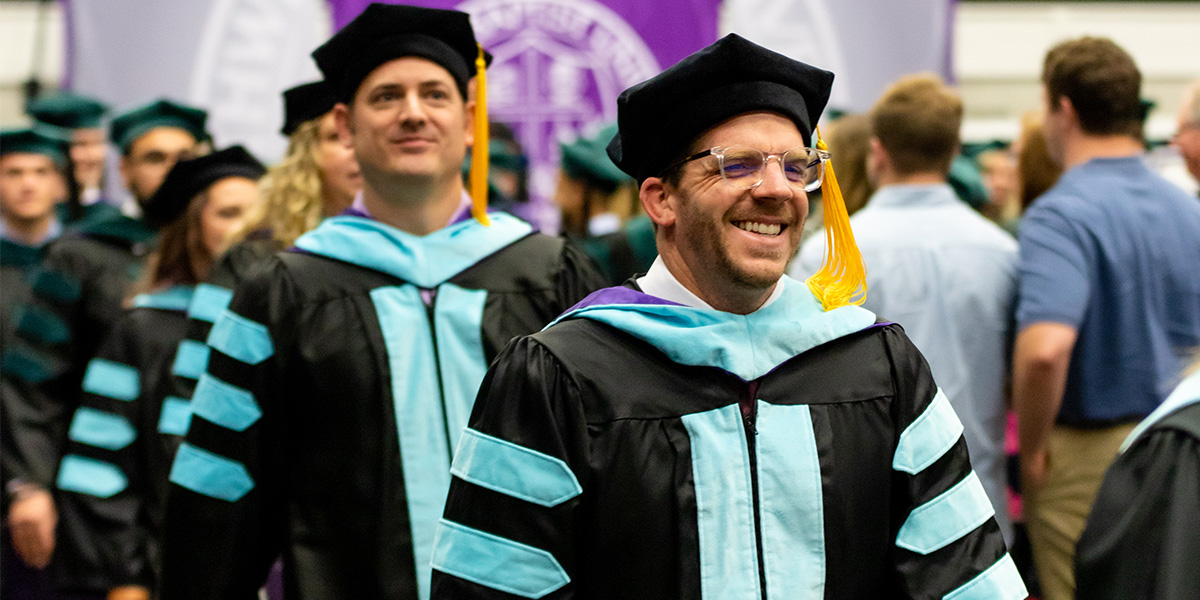 graduate student during commencement