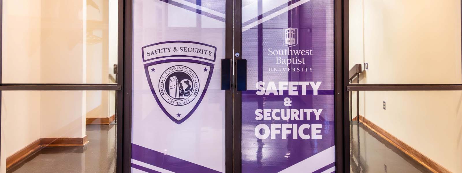 security truck in front of physical plant building