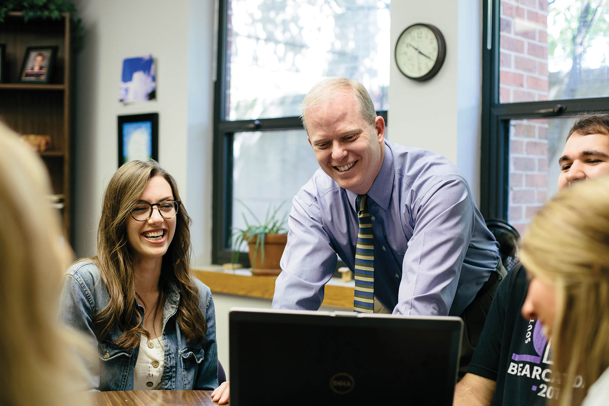 Students by Mabee Chapel