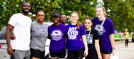 students gathered together during sbu community outreach event